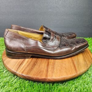 Mezlan Penny Loafers Mens Size 9 M Brown Leather Slip On Shoes Made In Spain